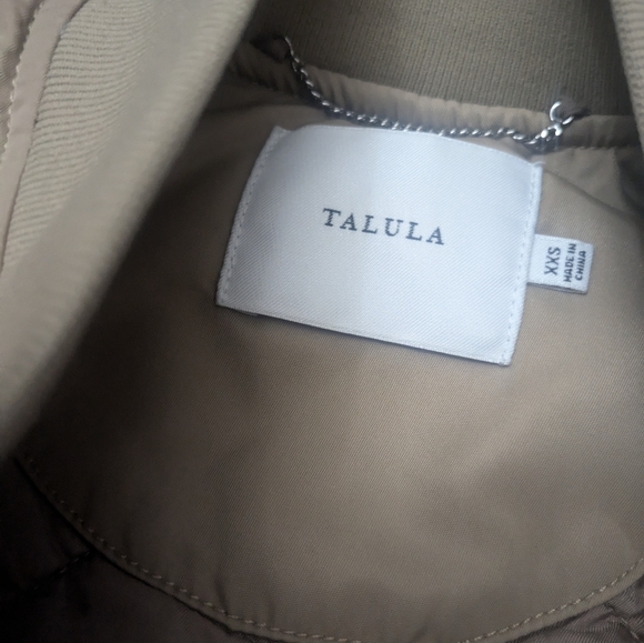 Nwot tan color talulah bomber jacket size xxs super cute perfect condition - Picture 3 of 6